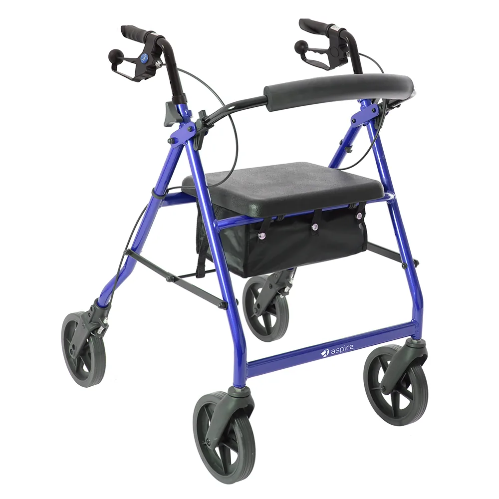 Aspire Aspire Deluxe 8" Seat Walker - Blue – Mobility from Supply Ministry