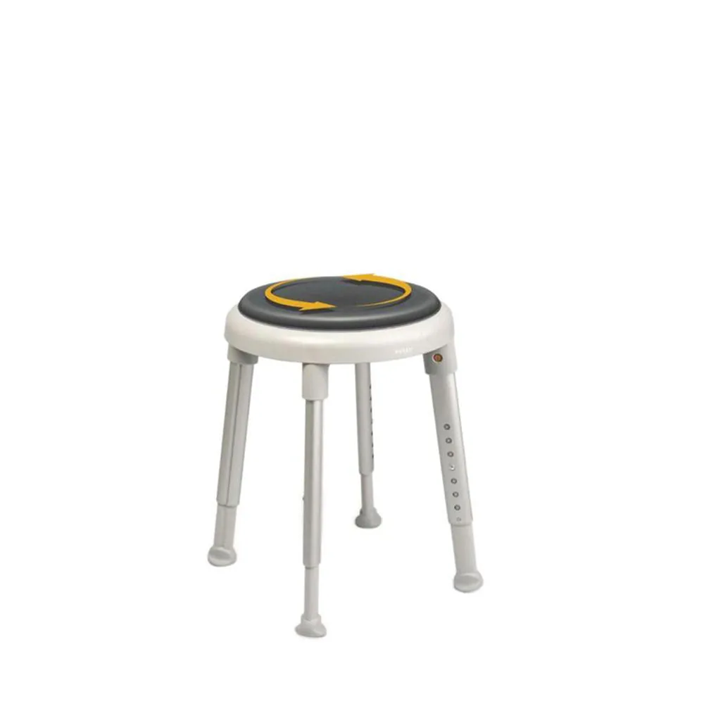 Etac Etac Easy Shower Stool with Swivel Pad, Grey – Bathroom & Toileting from Supply Ministry