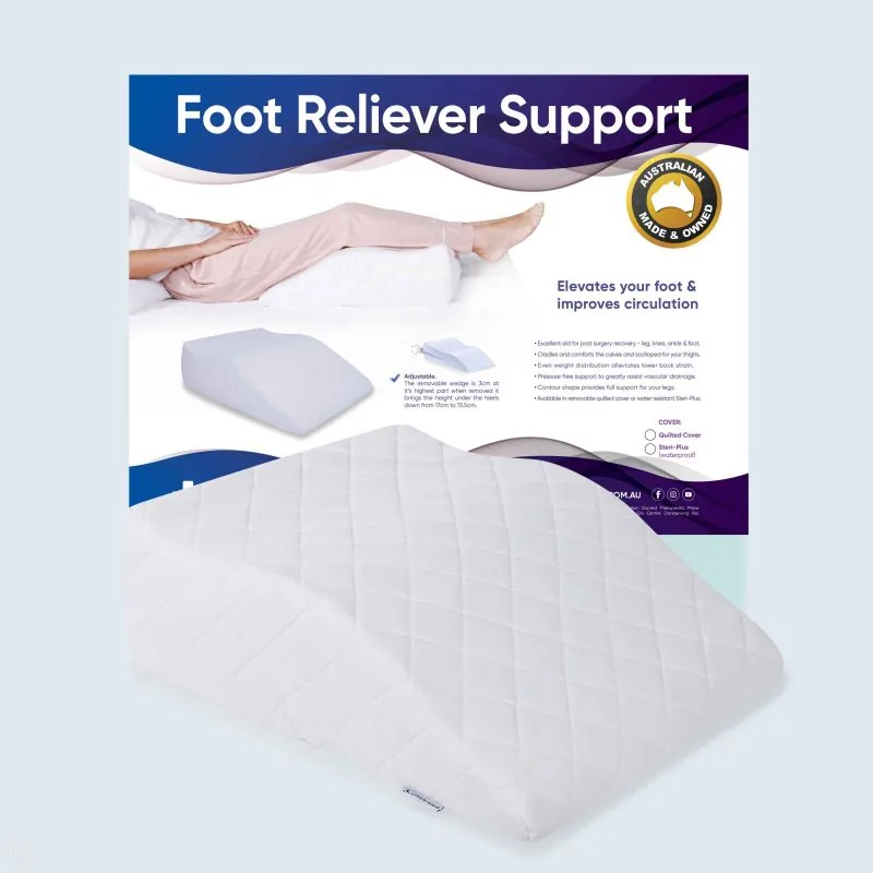 Therapeutic Pillow Foot Reliever Support in Quilted Cover – Bedroom & Comfort from Supply Ministry